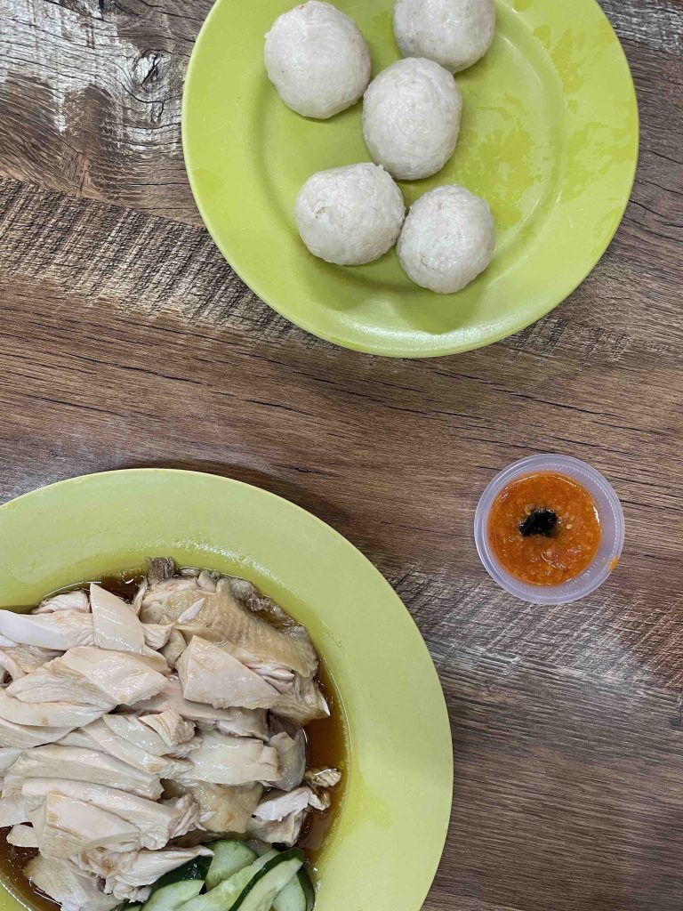 chicken rice balls in melaka, malaysia